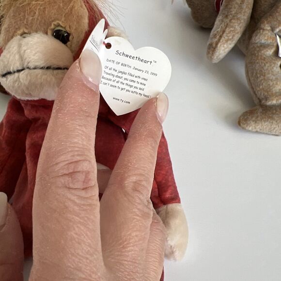 Ty Beanie Babies Lot Of 3 Schweetheart Chocolate Signature Bear All 1999 W Tags - Picture 9 of 10